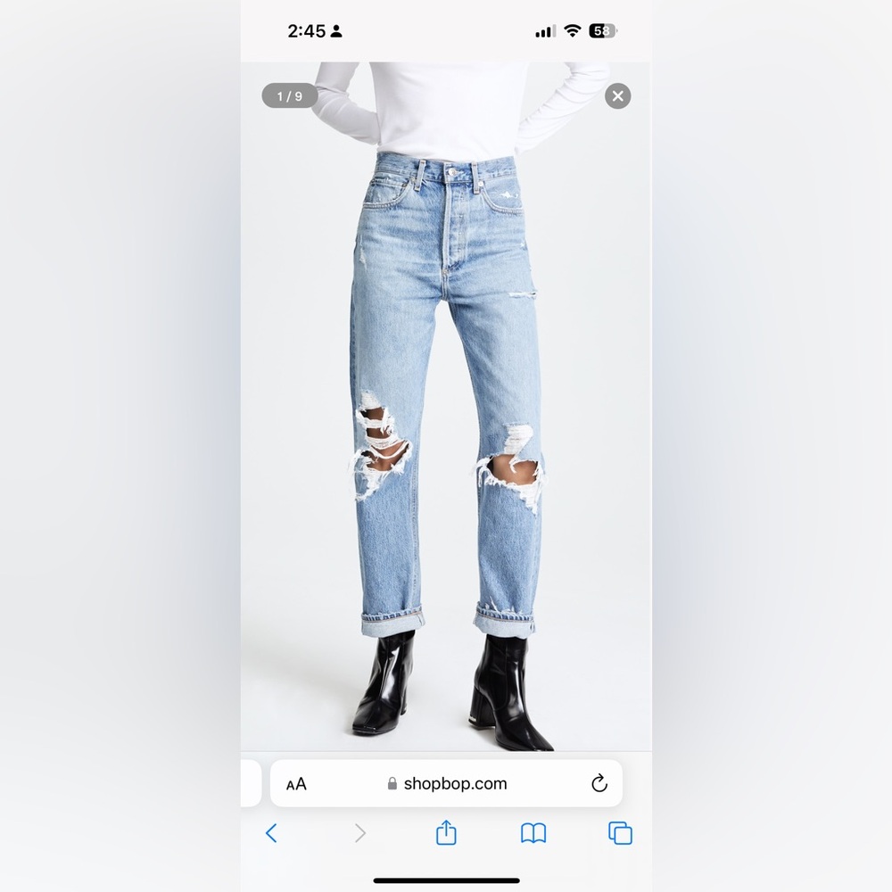 AGOLDE 90s mid rise straight fit jeans